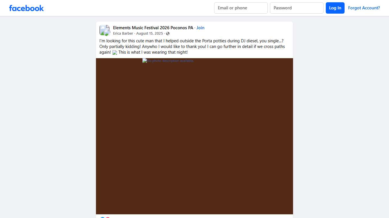 Elements Music Festival 2026 Poconos PA | I'm looking for this cute man that I helped outside the Porta potties during DJ diesel, you single... | Facebook